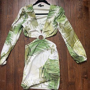 Forever21 Cutout Tropical Dress